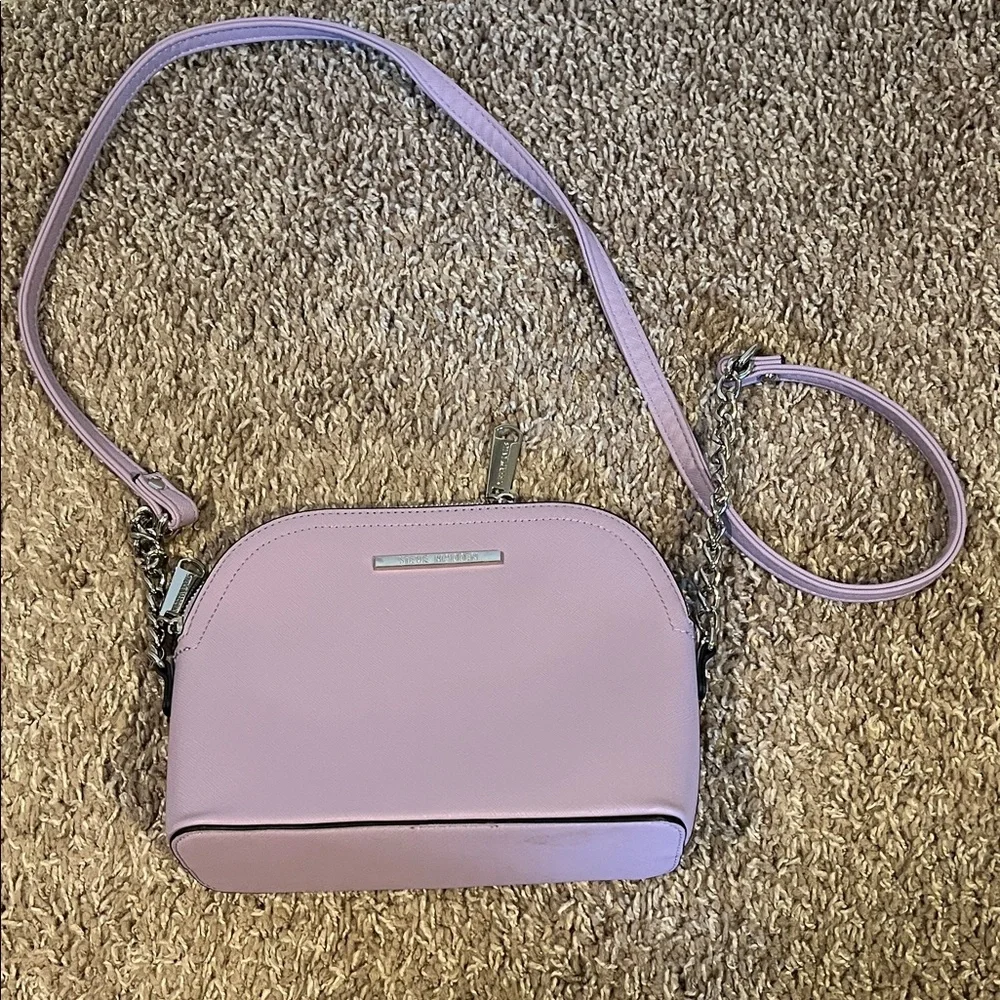 Steve Madden Lavender Dome Crossbody with Silver Chain